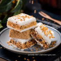 Mung bean sorbet, osmanthus cake, mung bean cake